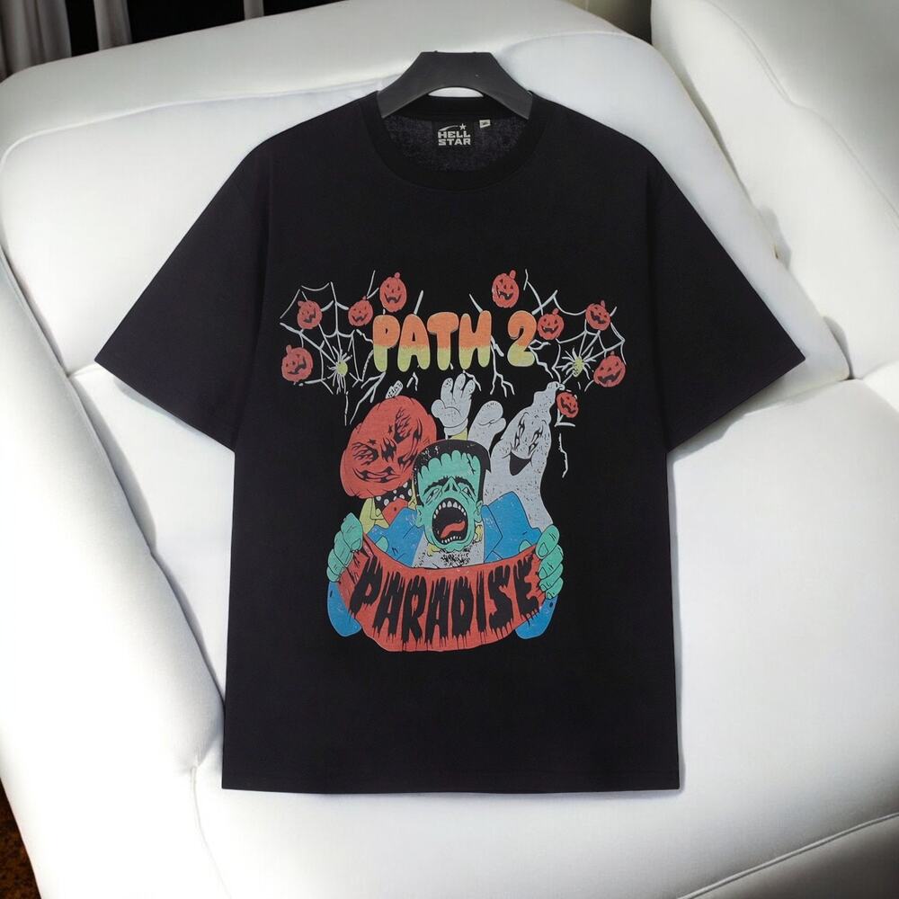 hellstar round neck short sleeve t-shirt
